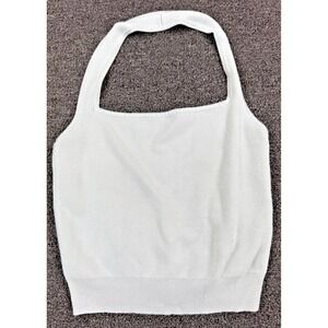 Abercrombie & Fitch Knit Halter Top Women's Large Light Blue Y2K